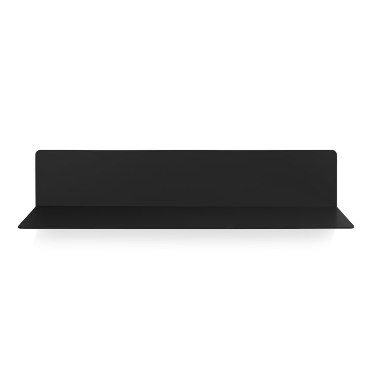 Black Metal Minimalist Floating Wall Shelf