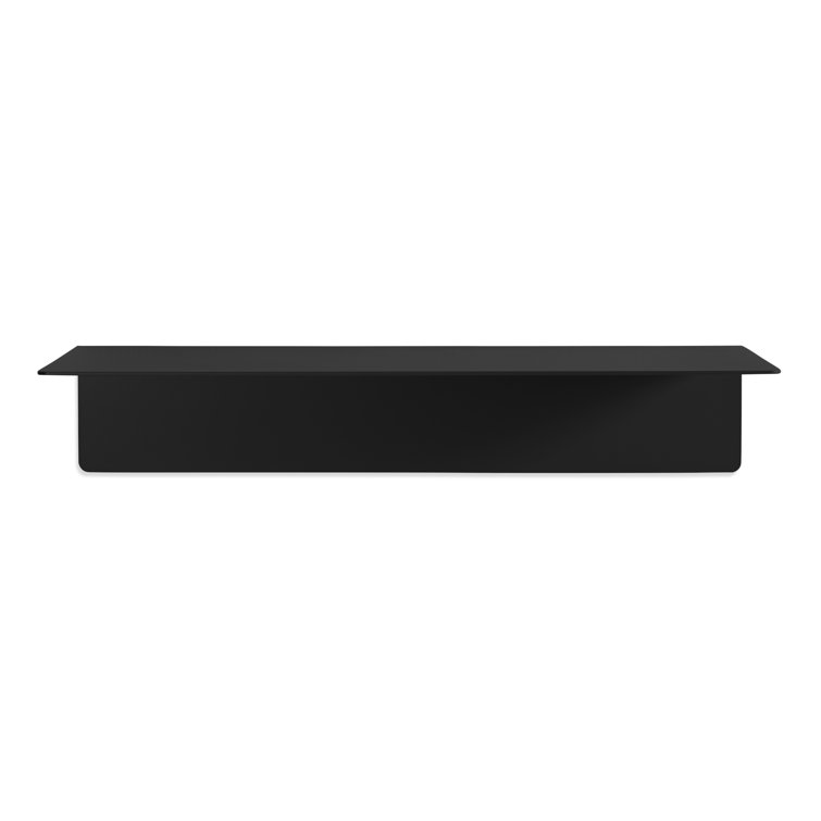 Black Metal Minimalist Floating Wall Shelf