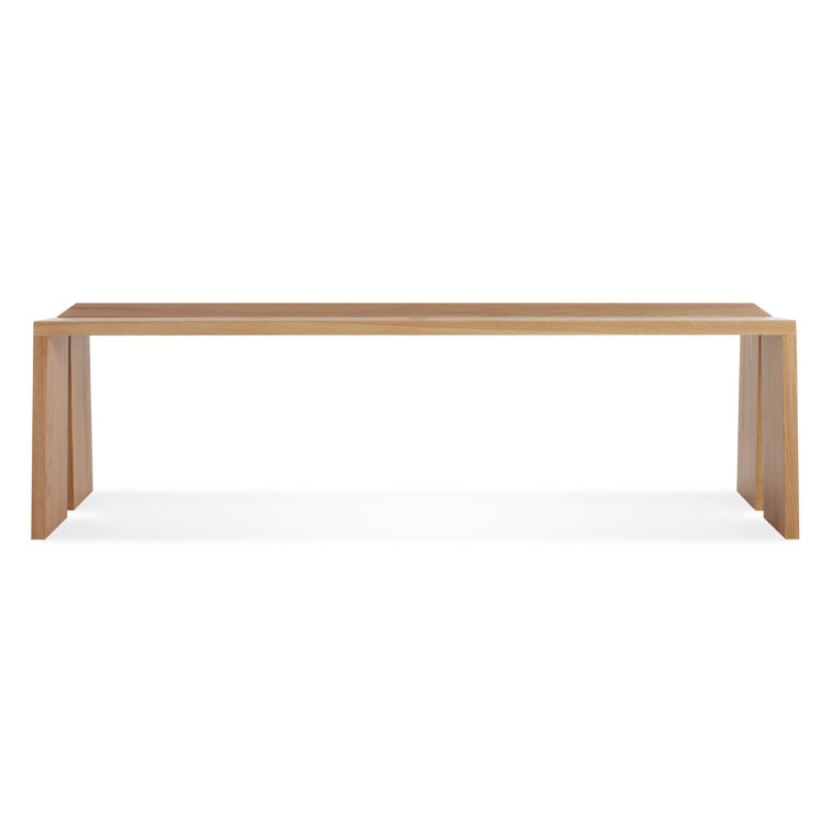 White Oak 60" Bench with Brass Brackets