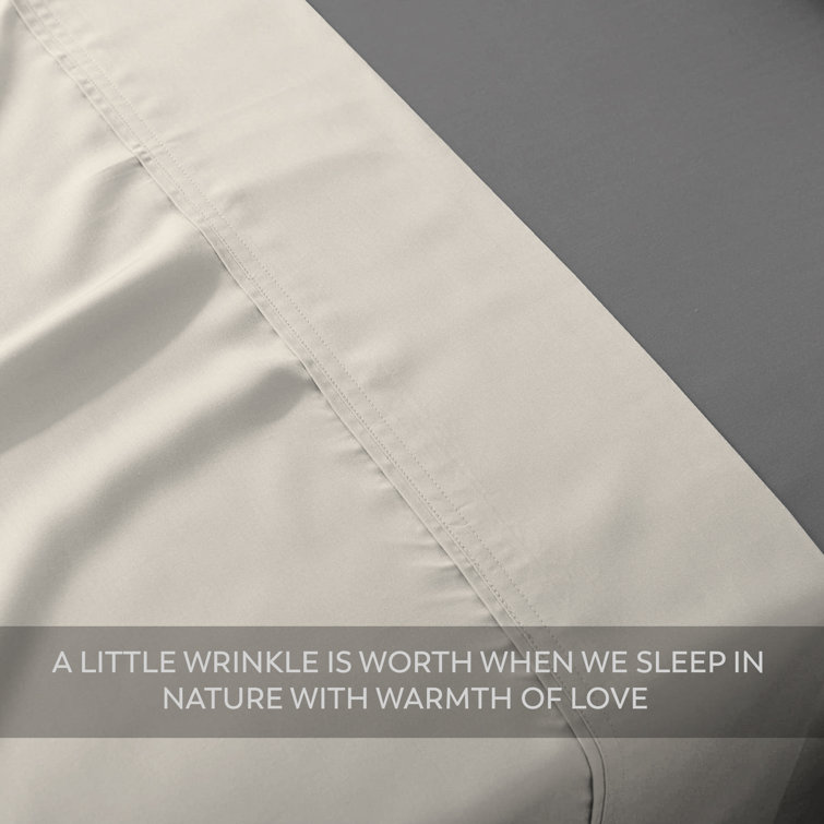 King Ivory Cotton Percale Pillowcase Set