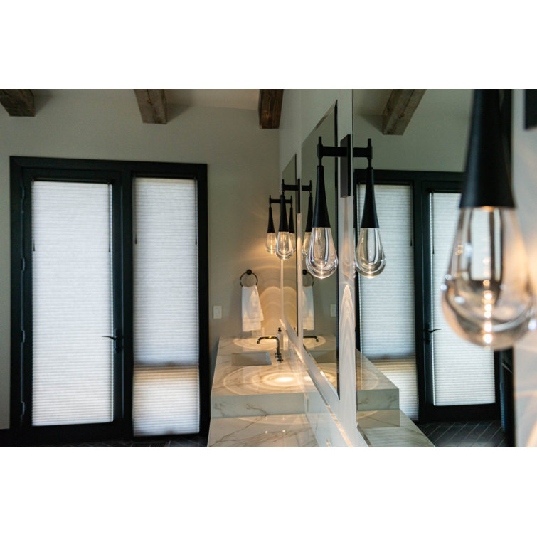 Dimmable Silver 6.5" Glass Raindrop Sconce