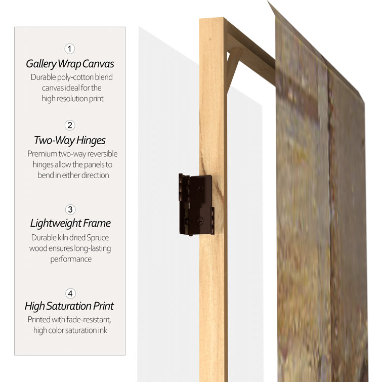 6 ft. Double-Sided Brasserie Canvas Room Divider