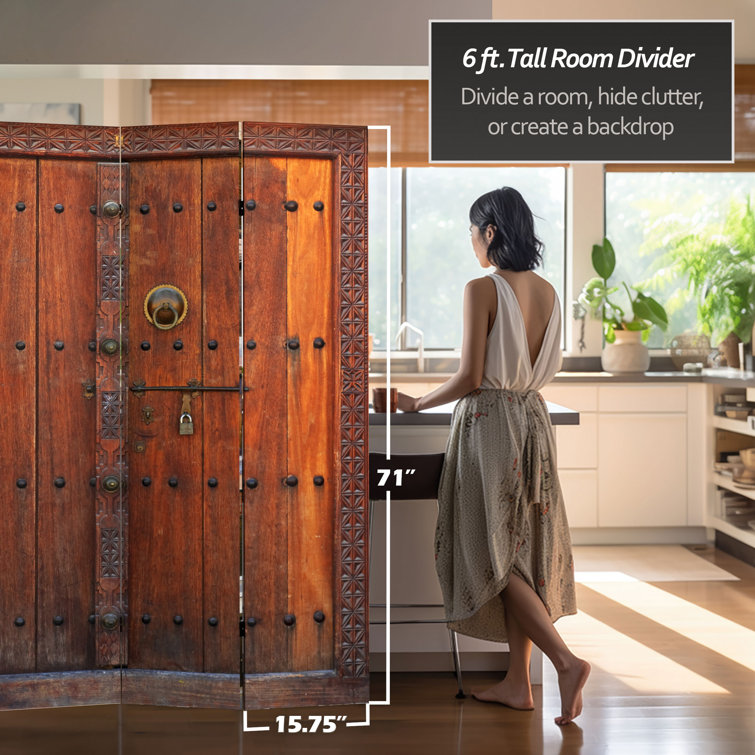 6' Tall Double Sided European Doors Canvas Room Divider