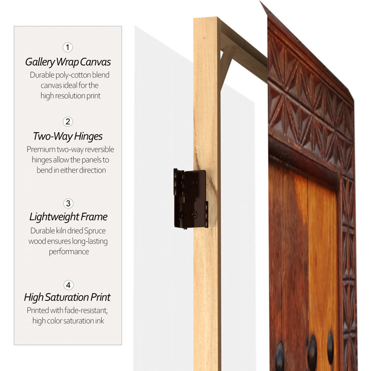6' Tall Double Sided European Doors Canvas Room Divider