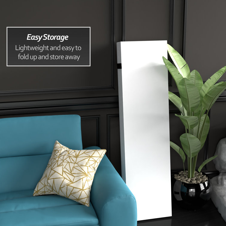 White Canvas 6-Panel Folding Room Divider