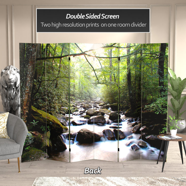Path of Life 6-Panel Double Sided Canvas Room Divider
