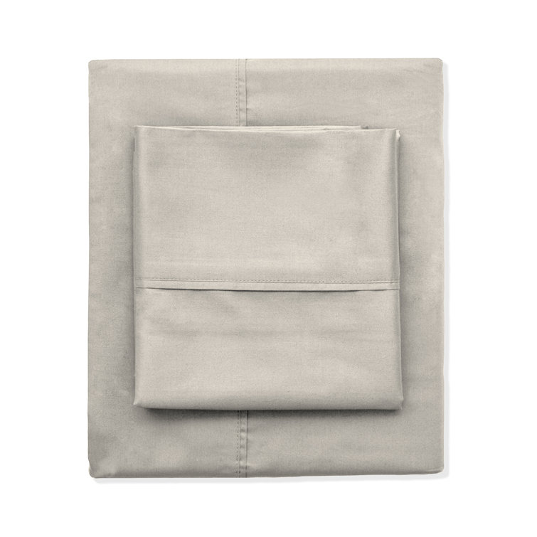 King Ivory Cotton Percale Pillowcase Set