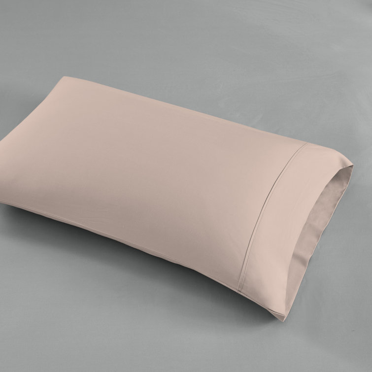 Blush Cotton Percale Standard Pillowcases, 400 Thread Count