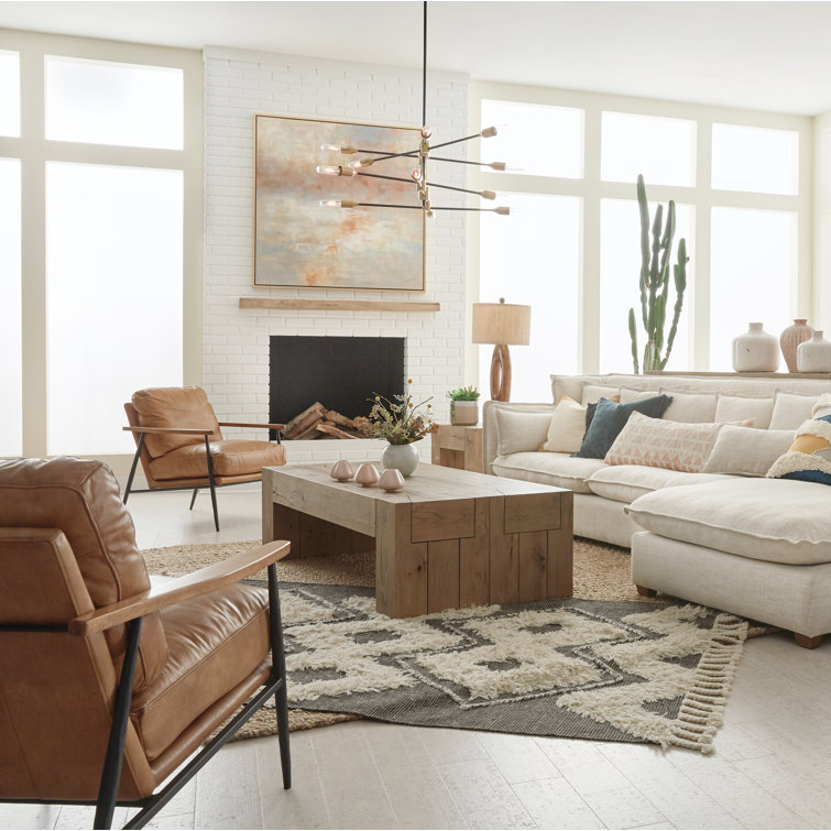 Raymond 60" Brown Reclaimed Wood Coffee Table