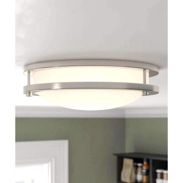 Brushed Nickel 15" LED Flush Mount Ceiling Light