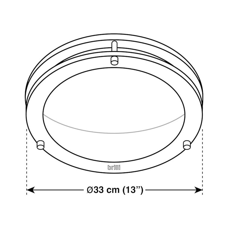 Brushed Nickel 15" LED Flush Mount Ceiling Light
