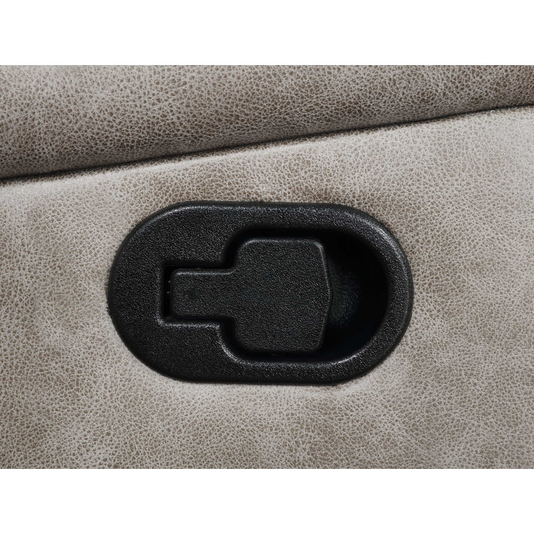 Taupe Faux Leather Swivel Recliner with Lift