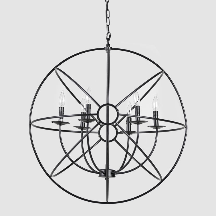 Voltaire Modern Atom-Inspired 30" Gray Chandelier