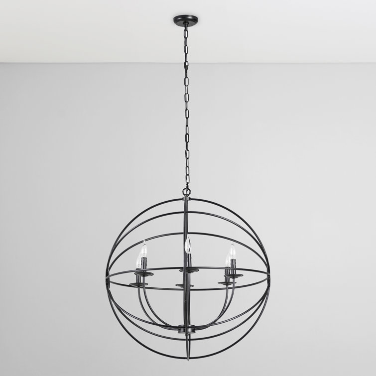 Voltaire Modern Atom-Inspired 30" Gray Chandelier