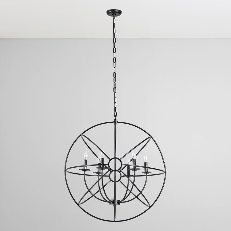 Voltaire Modern Atom-Inspired 30" Gray Chandelier
