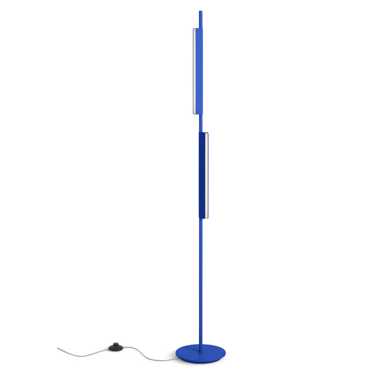 Cobalt Adjustable LED Floor Lamp with Dual Pivoting Lights