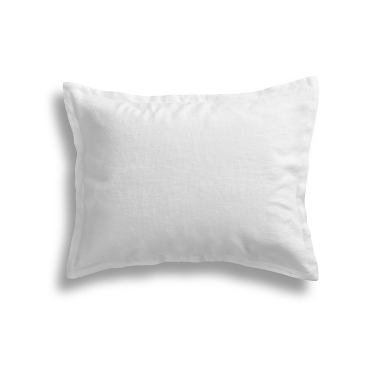 Twin White Stone Washed Linen Duvet Cover Set