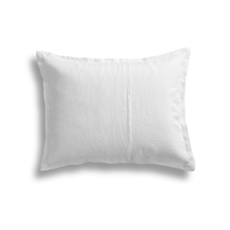 Twin White Stone Washed Linen Duvet Cover Set
