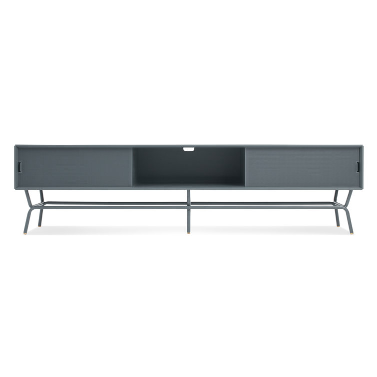 Marine Blue Long and Low Steel Buffet Table