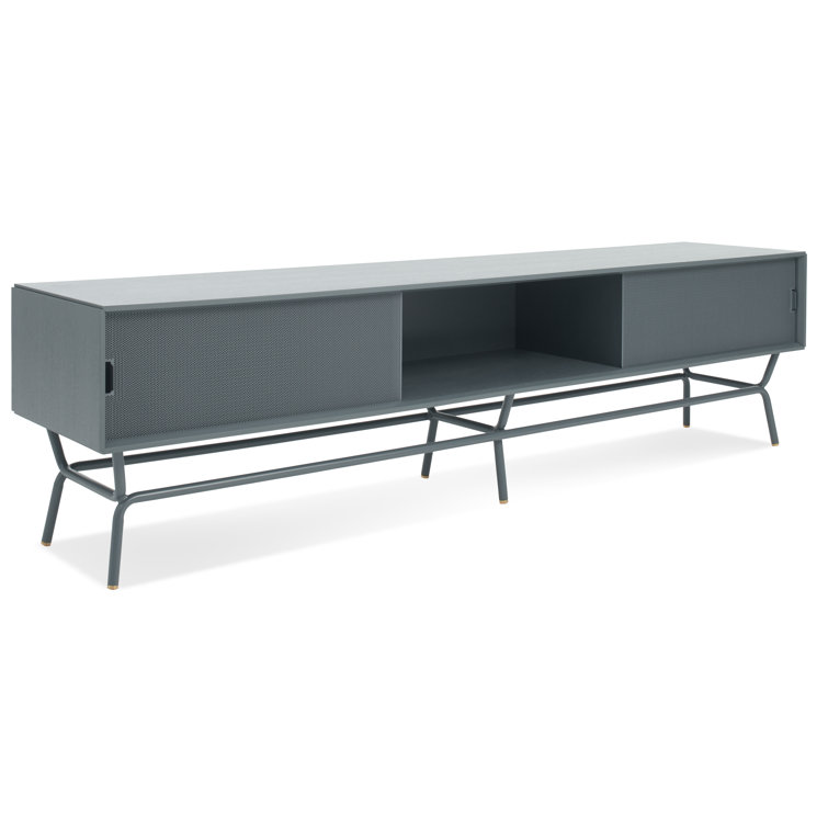 Marine Blue Long and Low Steel Buffet Table