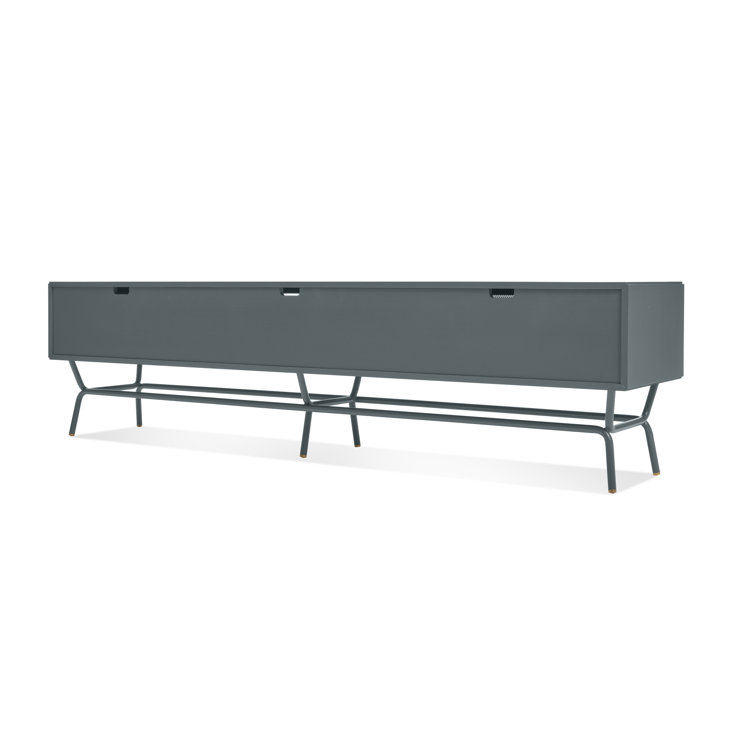 Marine Blue Long and Low Steel Buffet Table