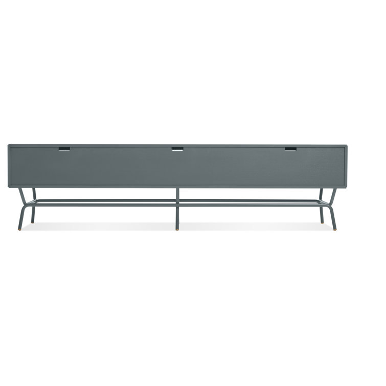 Marine Blue Long and Low Steel Buffet Table