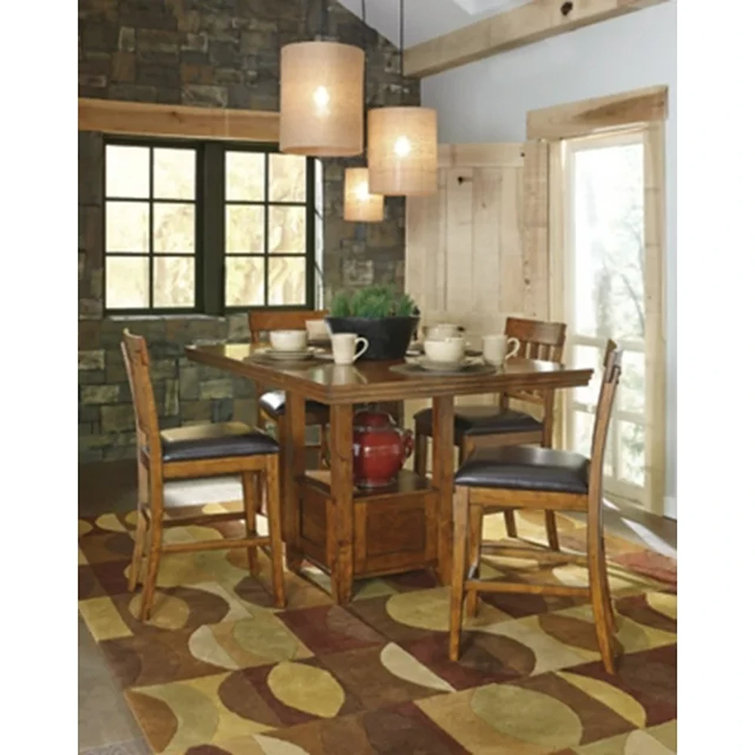 Ralene 42" Brown Reclaimed Wood Extendable Counter Height Table