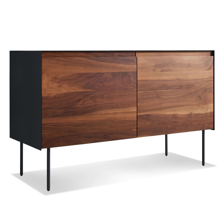 Oblivion Walnut Clad 2-Door Steel-Legged Sideboard
