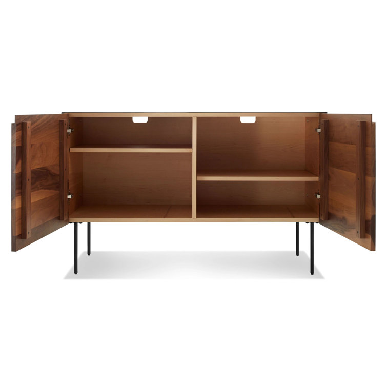 Oblivion Walnut Clad 2-Door Steel-Legged Sideboard