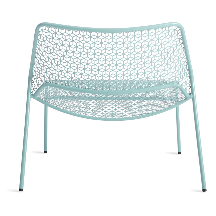 Aqua Metal Stackable Lounge Chair for Indoor/Outdoor Use