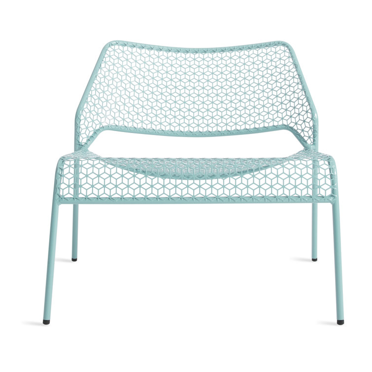 Aqua Metal Stackable Lounge Chair for Indoor/Outdoor Use