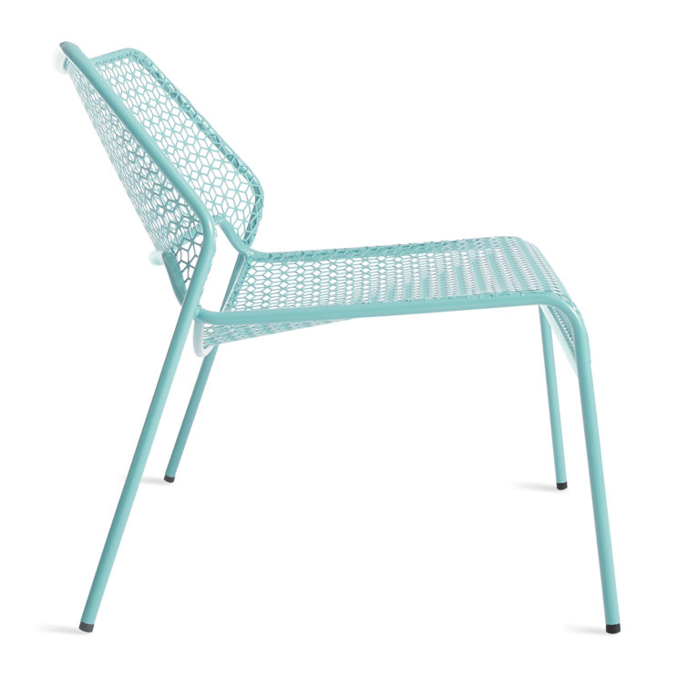 Aqua Metal Stackable Lounge Chair for Indoor/Outdoor Use