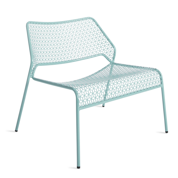 Aqua Metal Stackable Lounge Chair for Indoor/Outdoor Use