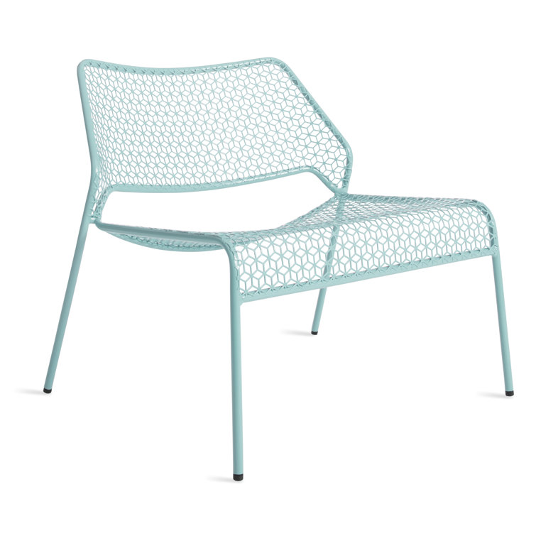 Aqua Metal Stackable Lounge Chair for Indoor/Outdoor Use