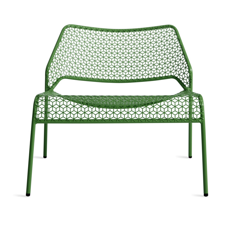 Green Geometric Metal Indoor/Outdoor Lounge Chair