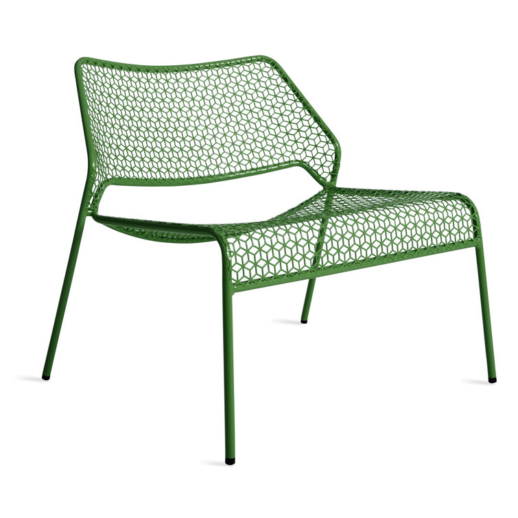 Green Geometric Metal Indoor/Outdoor Lounge Chair