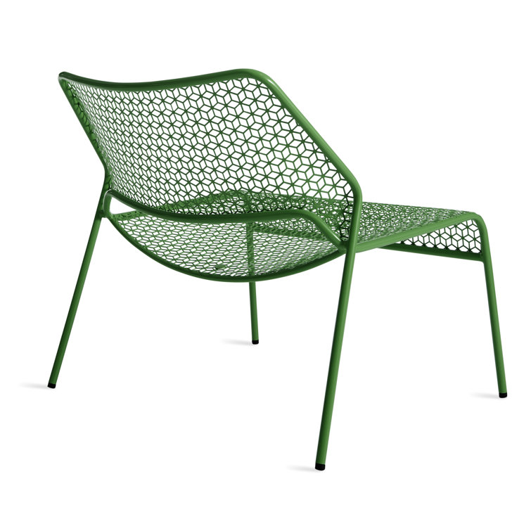 Green Geometric Metal Indoor/Outdoor Lounge Chair