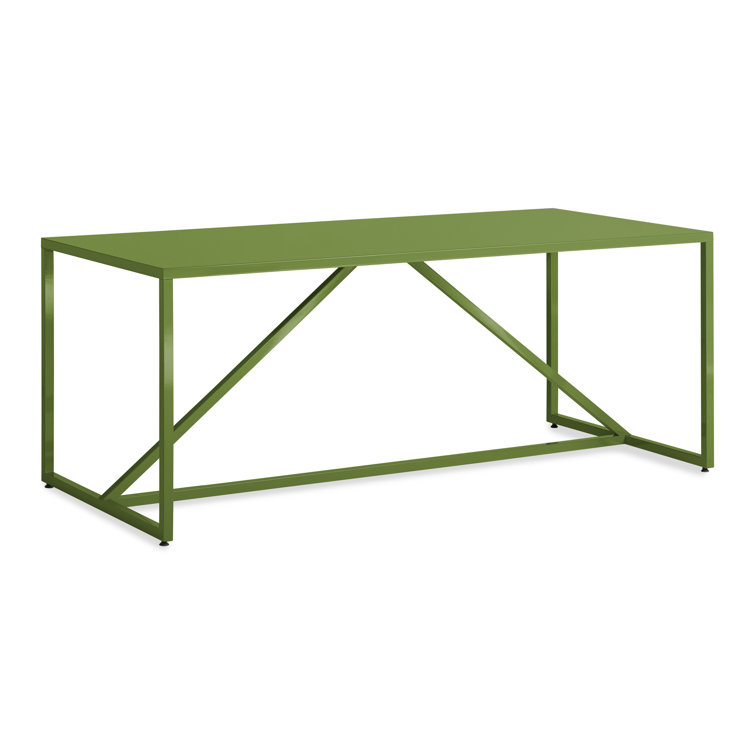 Slate Strut 90" Rectangular Wood Dining Table