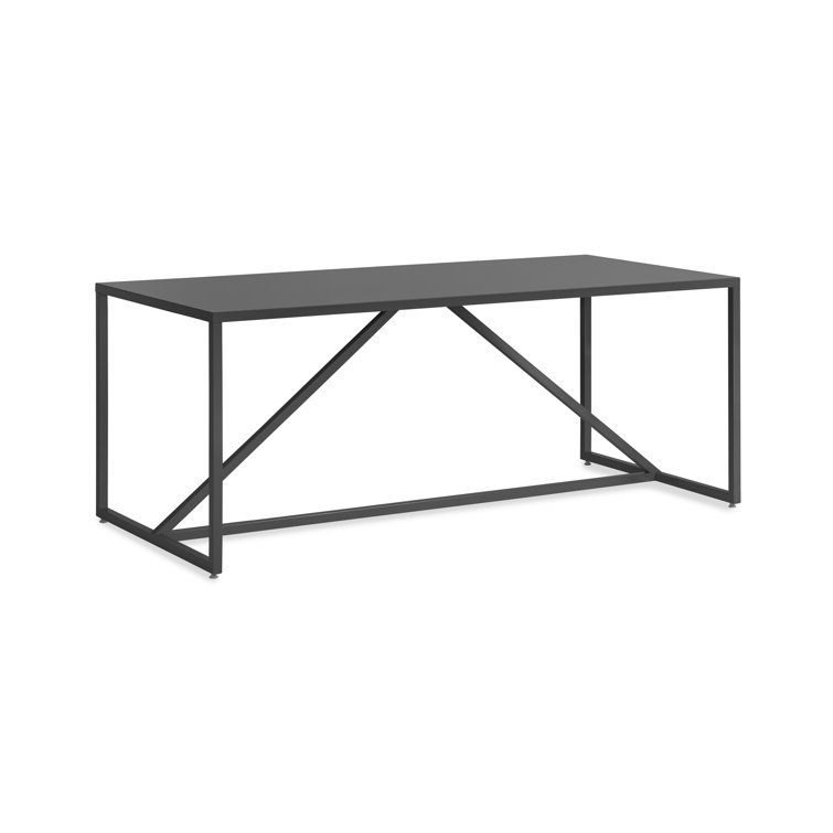 Slate Strut 90" Rectangular Wood Dining Table