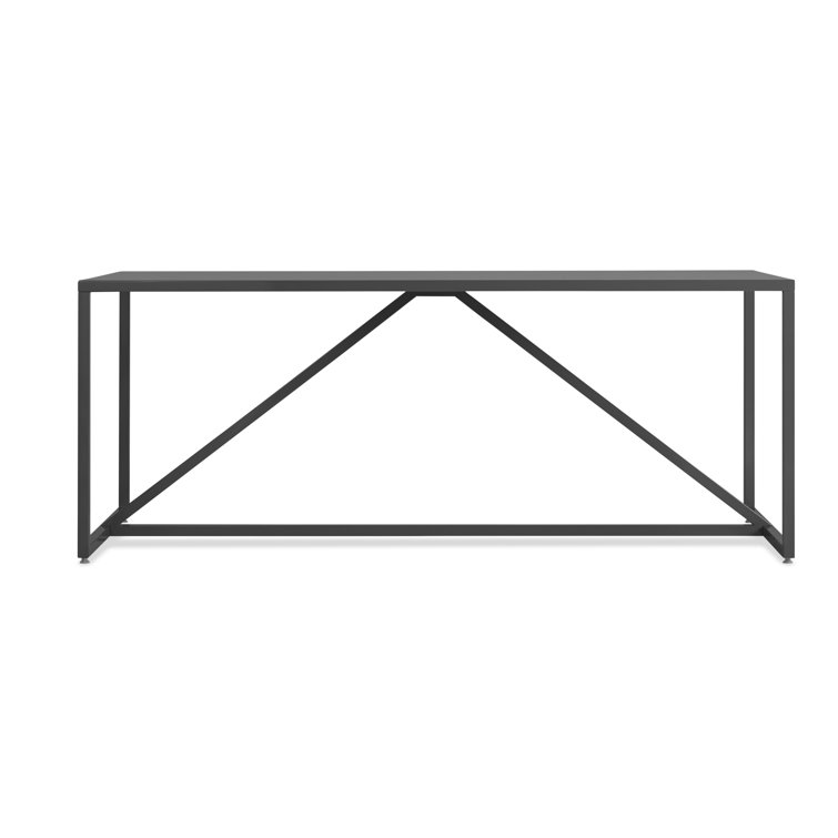 Slate Strut 90" Rectangular Wood Dining Table