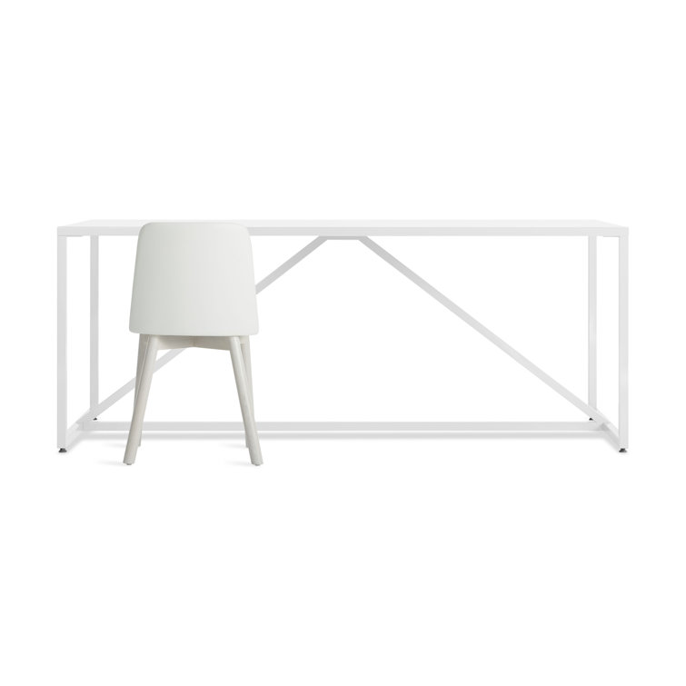 Strut Large 90" White Wood Rectangular Dining Table