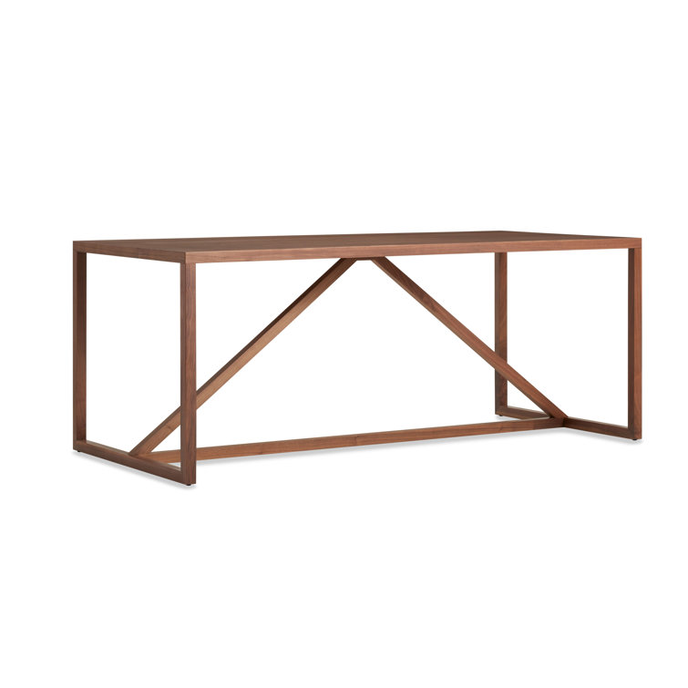 Strut Mid-Century Modern Walnut Dining Table 29" H x 74.5" L