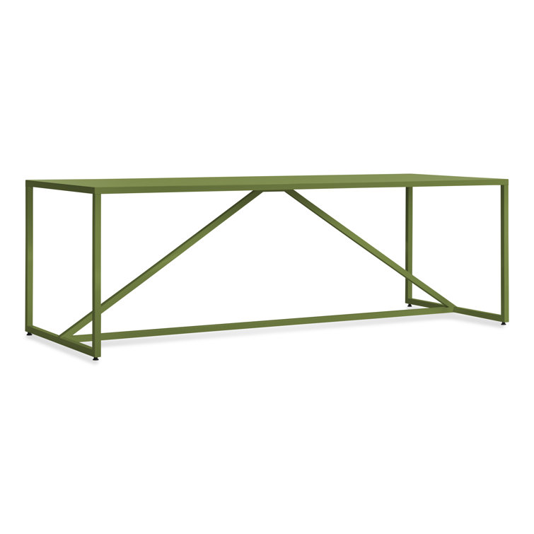 Slate Strut 90" Rectangular Wood Dining Table