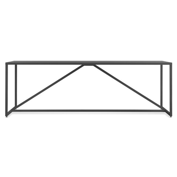 Slate Strut 90" Rectangular Wood Dining Table
