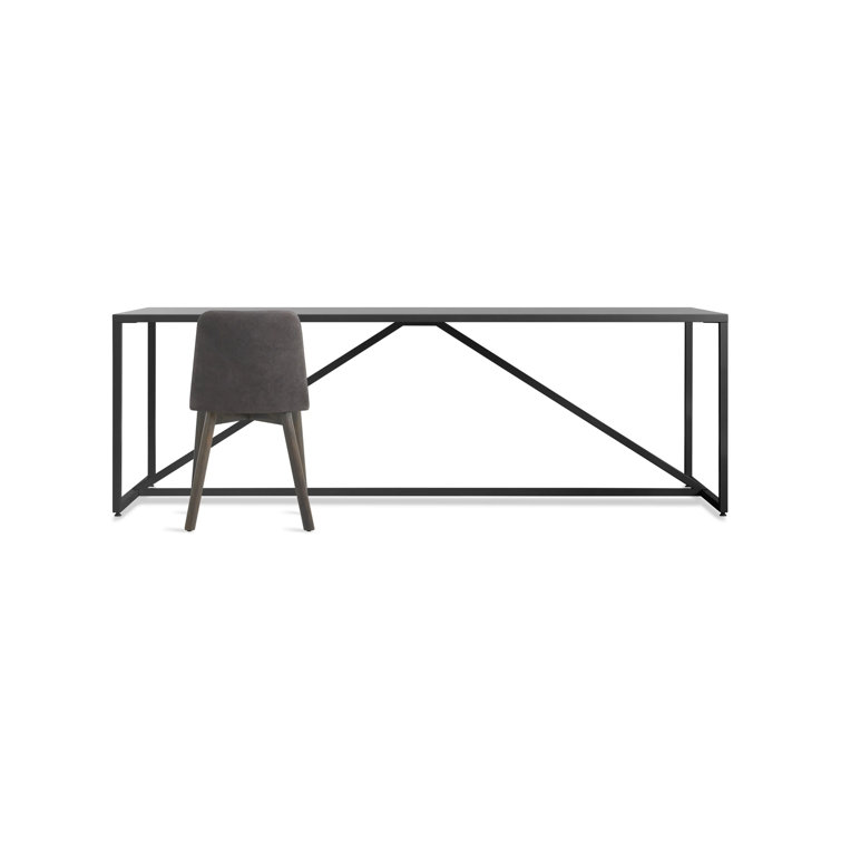 Slate Strut 90" Rectangular Wood Dining Table