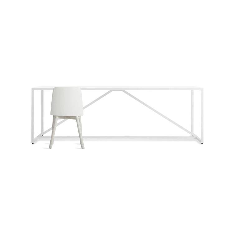 Strut Large 90" White Wood Rectangular Dining Table
