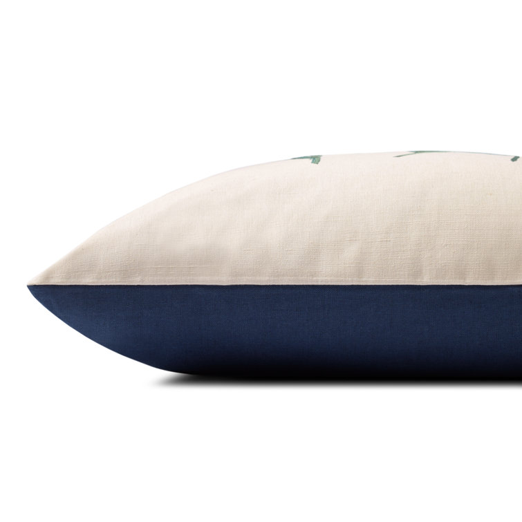 Rifle Paper Co. Tulips Embroidered Cotton Linen Square Pillow