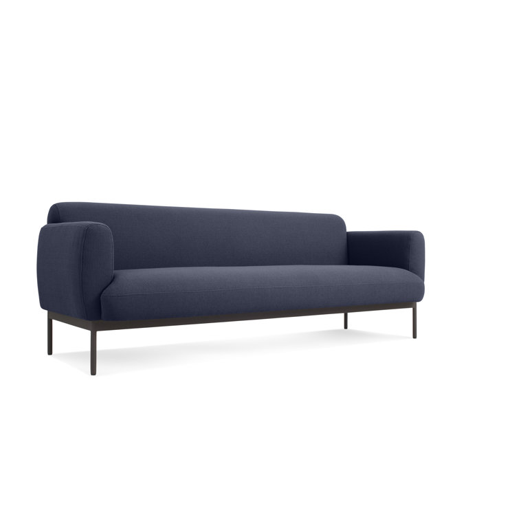 Edwards Navy Solid Wood Tight Back Sofa