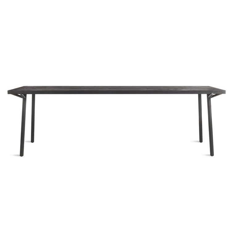 Branch Black Oak 91" Rectangular Dining Table with Steel Legs