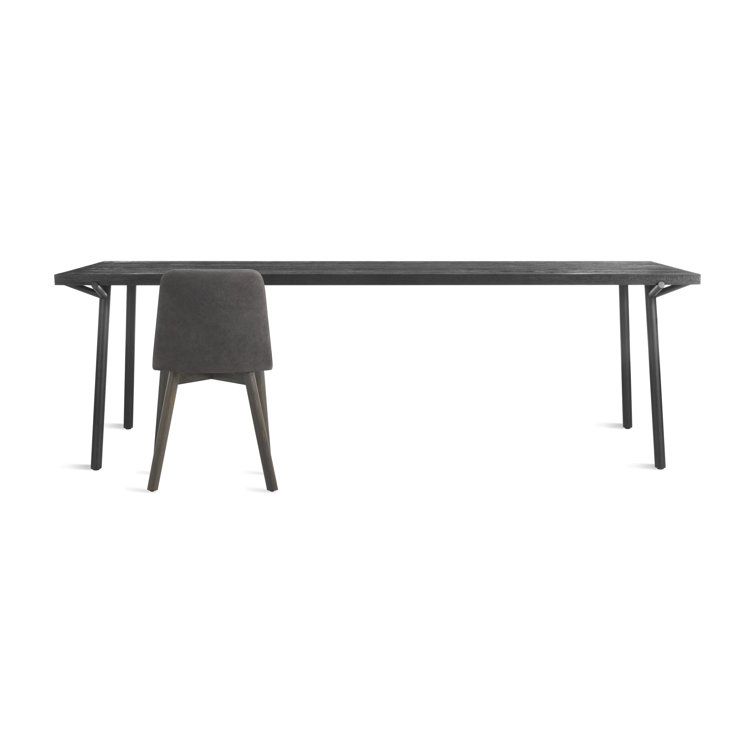 Branch Black Oak 91" Rectangular Dining Table with Steel Legs